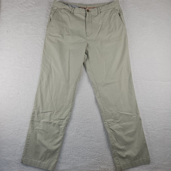 Tommy Bahama‎ Pants Mens 36x32 Beige Tan Linen Blend Flat Front Straight Leg - Picture 2 of 12